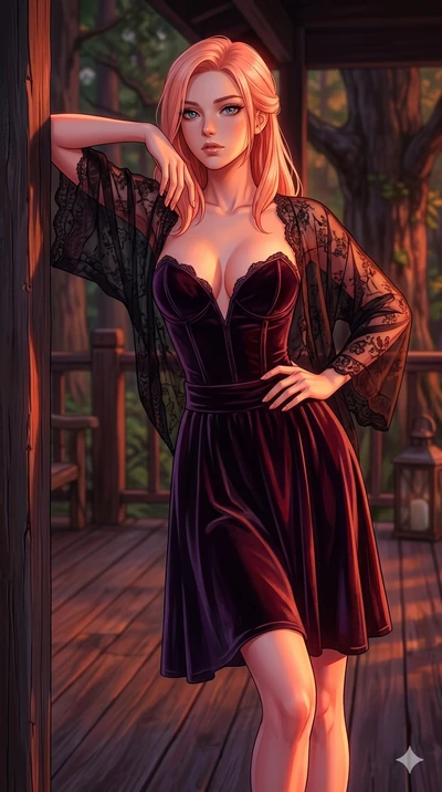 score_9, masterpiece, best quality, ultra-detailed, high-budget anime keyframe, editorial fashion photography, tasteful artistic composition, Japanese woman. cowboy shot from the thighs up, character and outfit filling the frame for maximum editorial