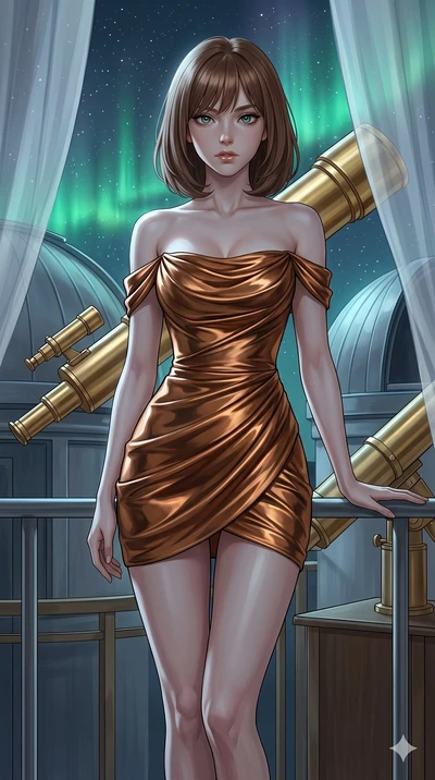 score_9, masterpiece, best quality, ultra-detailed, high-budget anime keyframe, editorial fashion photography, tasteful artistic composition, Caucasian woman, strictly human ears. cowboy shot from the thighs up, character and outfit filling the frame