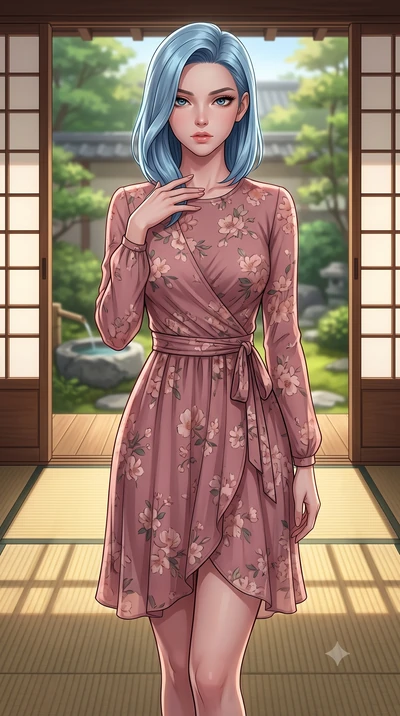 score_9, masterpiece, best quality, ultra-detailed, high-budget anime keyframe, tasteful artistic composition, Korean woman. close-up cowboy shot from the waist and thighs up, the character dominates the composition, filling the frame with her large 