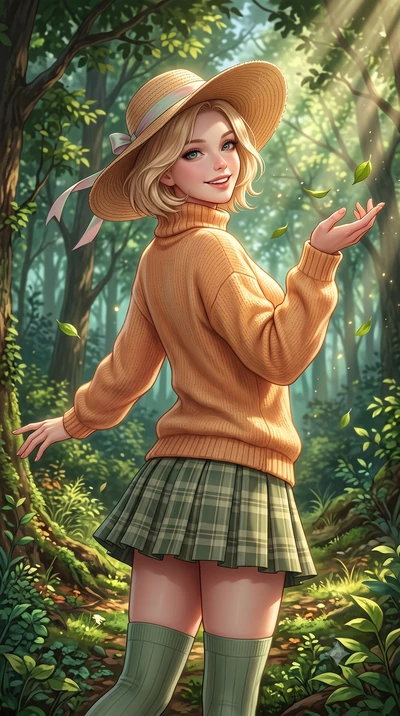 score_9, masterpiece, best quality, ultra-detailed, high-budget anime keyframe, semi-realistic 3D game render, editorial fashion photography, tasteful artistic composition, Caucasian woman. close-up cowboy shot from the waist and thighs up, the chara