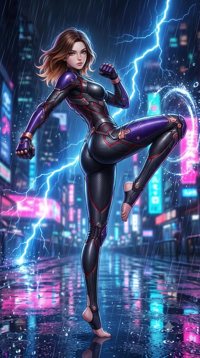 score_9, masterpiece, best quality, ultra-detailed, high-budget anime keyframe, semi-realistic 3D game render, editorial fashion photography, tasteful artistic composition, Korean woman. low angle full-body shot from head to toe showing her feet, fil