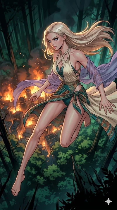 score_9, masterpiece, best quality, ultra-detailed, high-budget anime movie keyframe, cinematic anime lighting, intricate line art, Caucasian (strictly human ears) anime girl. Extreme high angle shot as she leaps towards the camera, filling the frame