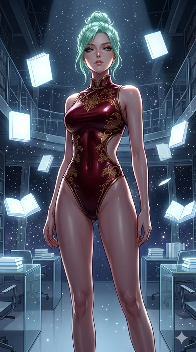 score_9, masterpiece, best quality, ultra-detailed, high-budget anime keyframe, editorial fashion photography, tasteful artistic composition, Japanese woman. cowboy shot from the thighs up, character and outfit filling the frame for maximum editorial