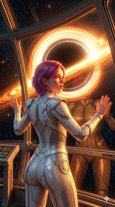 score_9, masterpiece, best quality, ultra-detailed, high-budget anime keyframe, semi-realistic 3D game render, Caucasian woman, strictly human ears. Upper body close-up from the thighs up, character filling the screen for maximum presence. Standing i