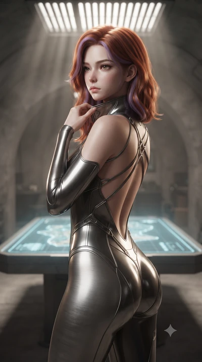 score_9, masterpiece, best quality, ultra-detailed, high-budget anime keyframe, editorial fashion photography, tasteful artistic composition, Caucasian woman. close-up cowboy shot from the waist and thighs up, the character dominates the composition,
