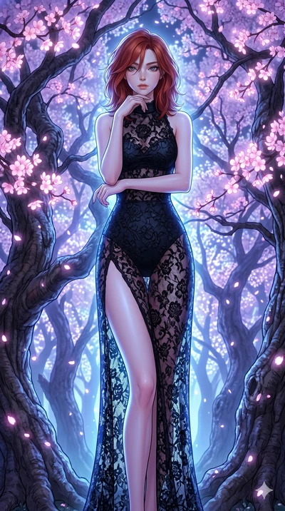 score_9, masterpiece, best quality, ultra-detailed, high-budget anime keyframe, editorial fashion photography, tasteful artistic composition, Korean woman. cowboy shot from the thighs up, character and outfit filling the frame for maximum editorial p