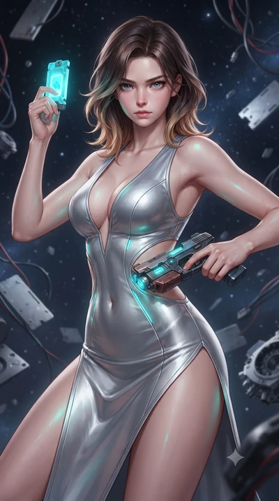 score_9, masterpiece, best quality, ultra-detailed, high-budget anime keyframe, editorial fashion photography, tasteful artistic composition, realistic cosplay photography, Korean woman. close-up cowboy shot from the waist and thighs up, the characte