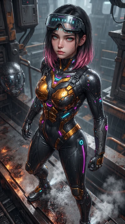 score_9, masterpiece, best quality, ultra-detailed, high-budget anime keyframe, editorial fashion photography, tasteful artistic composition, Korean woman. close-up cowboy shot from the waist and thighs up, the character dominates the composition, fi
