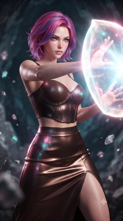 score_9, masterpiece, best quality, ultra-detailed, high-budget anime keyframe, editorial fashion photography, tasteful artistic composition, realistic cosplay photography, Caucasian woman, strictly human ears. close-up cowboy shot from the waist and