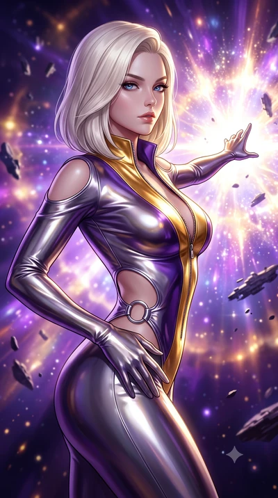 score_9, masterpiece, best quality, ultra-detailed, high-budget anime keyframe, semi-realistic 3D game render, editorial fashion photography, tasteful artistic composition, Caucasian woman. close-up cowboy shot from the waist and thighs up, the chara