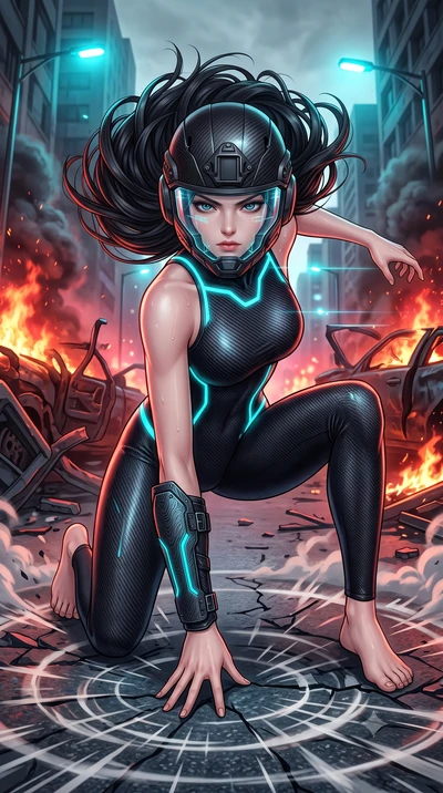 score_9, masterpiece, best quality, ultra-detailed, high-budget anime keyframe, semi-realistic 3D game render, editorial fashion photography, tasteful artistic composition, Korean woman. low angle full-body shot from head to toe showing her feet, fil