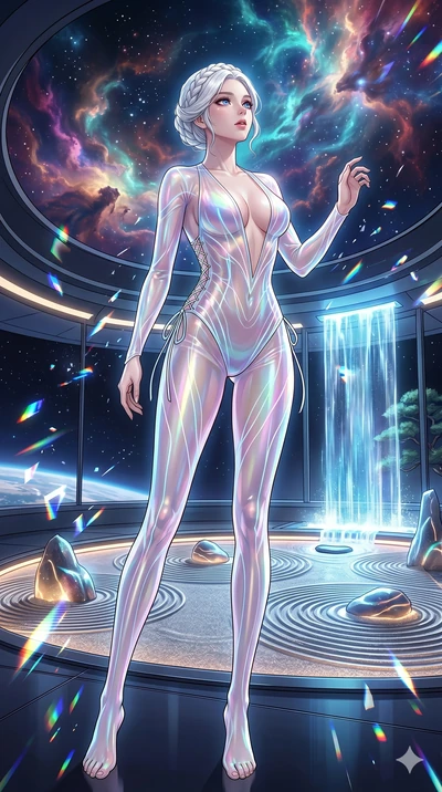 score_9, masterpiece, best quality, ultra-detailed, High-budget Anime Keyframe, vibrant colors, fluid line-art, expressive lighting, cinematic composition, Ufotable-style visual effects, top-tier animation quality, Korean woman with idol-like refined