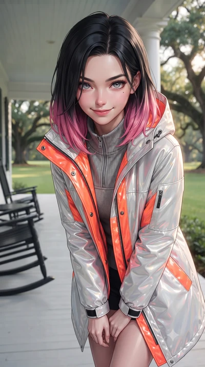 score_9, masterpiece, best quality, ultra-detailed, high-budget anime keyframe, editorial fashion photography, tasteful artistic composition, Korean woman woman. close-up cowboy shot from the waist and thighs up, the character dominates the compositi
