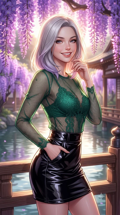 score_9, masterpiece, best quality, ultra-detailed, high-budget anime keyframe, editorial fashion photography, tasteful artistic composition, Caucasian woman, strictly human ears. close-up cowboy shot from the waist and thighs up, the character domin