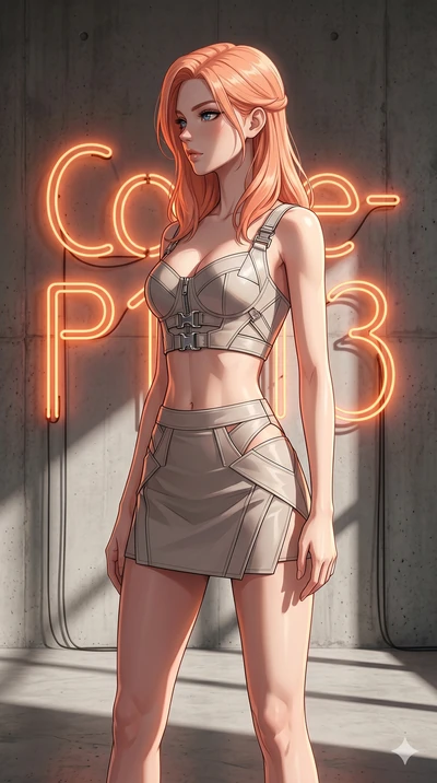 score_9, masterpiece, best quality, ultra-detailed, high-budget anime keyframe, editorial fashion photography, tasteful artistic composition, Japanese woman. cowboy shot from the thighs up, character and outfit filling the frame for maximum editorial
