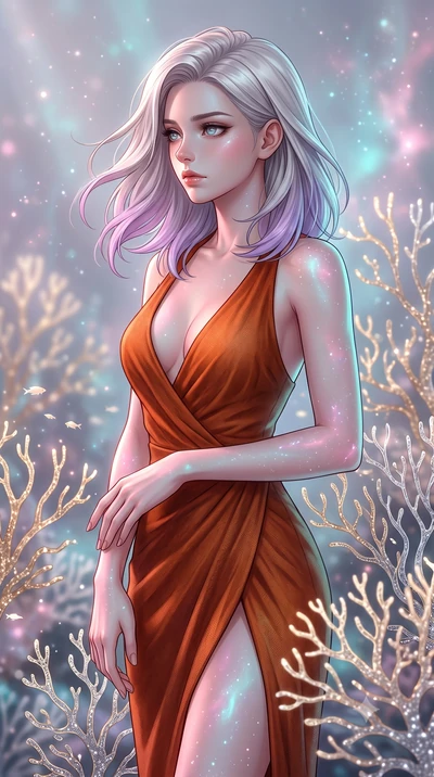 score_9, masterpiece, best quality, ultra-detailed, high-budget anime keyframe, editorial fashion photography, tasteful artistic composition, Caucasian woman, strictly human ears. close-up cowboy shot from the waist and thighs up, the character domin