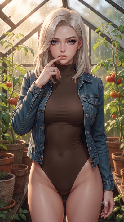 score_9, masterpiece, best quality, ultra-detailed, high-budget anime keyframe, editorial fashion photography, tasteful artistic composition, Caucasian woman woman. close-up cowboy shot from the waist and thighs up, the character dominates the compos