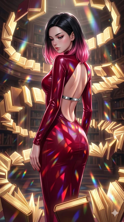 score_9, masterpiece, best quality, ultra-detailed, high-budget anime keyframe, editorial fashion photography, tasteful artistic composition, Japanese woman. cowboy shot from the thighs up, character and outfit filling the frame for maximum editorial