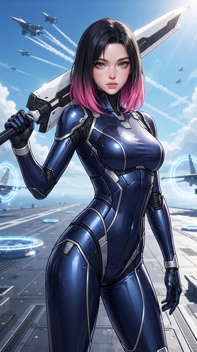 score_9, masterpiece, best quality, ultra-detailed, high-budget anime keyframe, editorial fashion photography, tasteful artistic composition, Korean woman. close-up cowboy shot from the waist and thighs up, the character dominates the composition, fi
