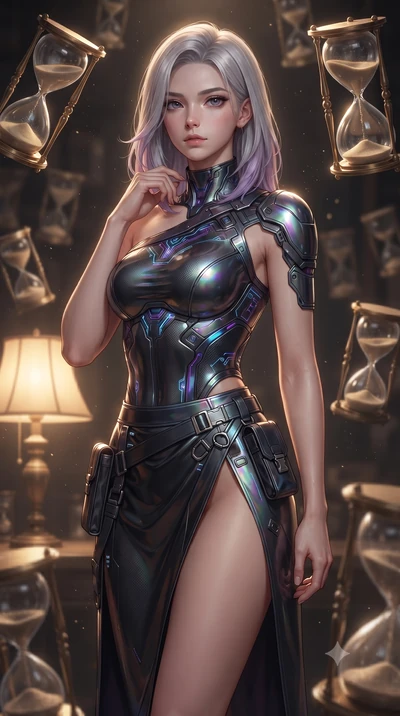 score_9, masterpiece, best quality, ultra-detailed, high-budget anime keyframe, editorial fashion photography, tasteful artistic composition, Caucasian woman. close-up cowboy shot from the waist and thighs up, the character dominates the composition,
