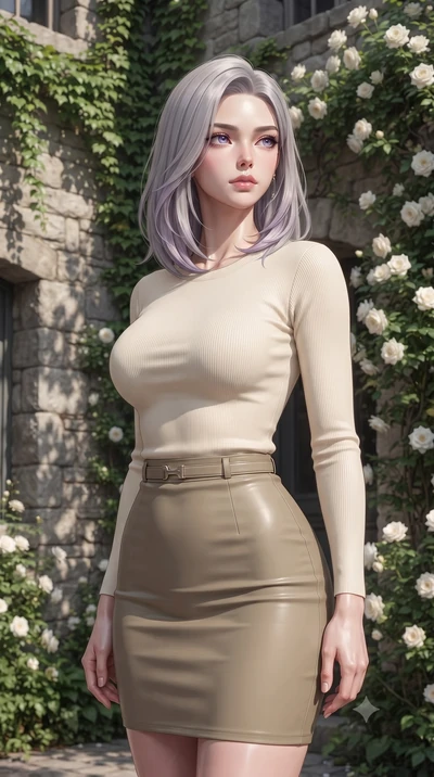 score_9, masterpiece, best quality, ultra-detailed, high-budget anime keyframe, editorial fashion photography, tasteful artistic composition, Caucasian woman woman. close-up cowboy shot from the waist and thighs up, the character dominates the compos