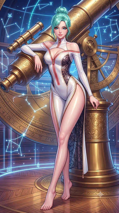 score_9, masterpiece, best quality, ultra-detailed, high-budget anime keyframe, semi-realistic 3D game render, editorial fashion photography, tasteful artistic composition, Japanese woman. low angle full-body shot from head to toe showing her feet, f