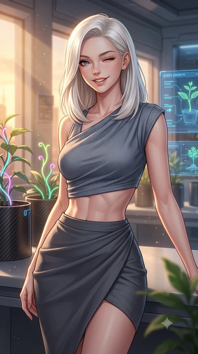 score_9, masterpiece, best quality, ultra-detailed, high-budget anime keyframe, editorial fashion photography, tasteful artistic composition, Caucasian woman, strictly human ears. close-up cowboy shot from the waist and thighs up, the character domin