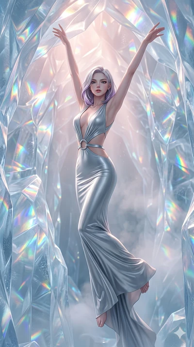 score_9, masterpiece, best quality, ultra-detailed, high-budget anime keyframe, editorial fashion photography, tasteful artistic composition, Caucasian woman, strictly human ears. low angle full-body shot from head to toe showing her feet, filling th