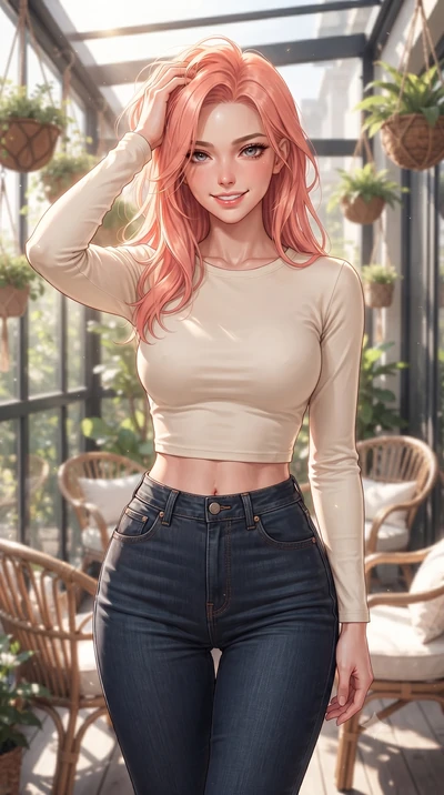 score_9, masterpiece, best quality, ultra-detailed, high-budget anime keyframe, editorial fashion photography, tasteful artistic composition, Japanese woman woman. close-up cowboy shot from the waist and thighs up, the character dominates the composi