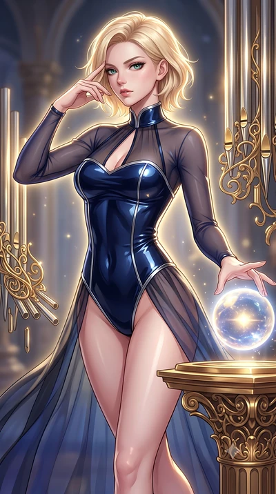 score_9, masterpiece, best quality, ultra-detailed, high-budget anime keyframe, editorial fashion photography, tasteful artistic composition, Caucasian woman. close-up cowboy shot from the waist and thighs up, the character dominates the composition,
