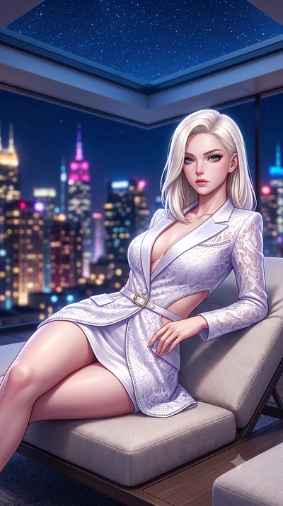 score_9, masterpiece, best quality, ultra-detailed, high-budget anime keyframe, semi-realistic 3D game render, editorial fashion photography, tasteful artistic composition, Caucasian woman. close-up cowboy shot from the waist and thighs up, the chara