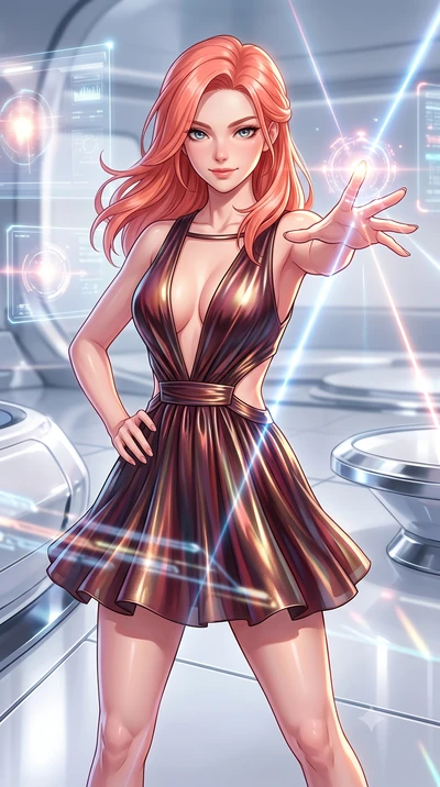 score_9, masterpiece, best quality, ultra-detailed, high-budget anime keyframe, editorial fashion photography, tasteful artistic composition, Japanese woman. close-up cowboy shot from the waist and thighs up, the character dominates the composition, 