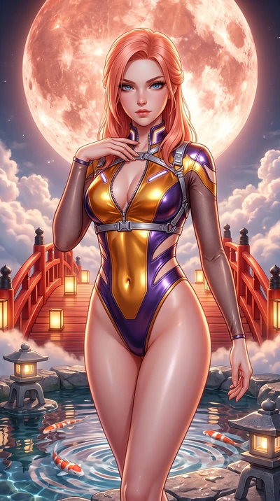score_9, masterpiece, best quality, ultra-detailed, high-budget anime keyframe, semi-realistic 3D game render, editorial fashion photography, tasteful artistic composition, Japanese woman. close-up cowboy shot from the waist and thighs up, the charac