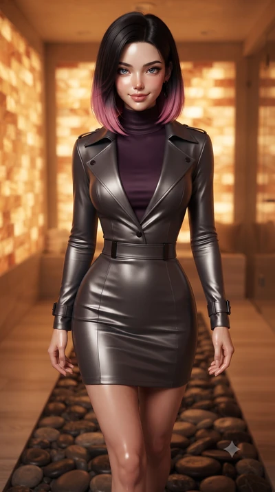 score_9, masterpiece, best quality, ultra-detailed, high-budget anime keyframe, editorial fashion photography, tasteful artistic composition, Korean woman. close-up cowboy shot from the waist and thighs up, the character dominates the composition, fi