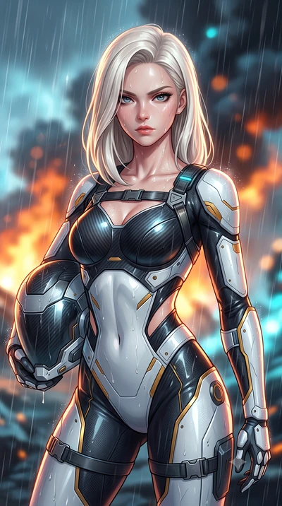 score_9, masterpiece, best quality, ultra-detailed, high-budget anime keyframe, semi-realistic 3D game render, editorial fashion photography, tasteful artistic composition, Caucasian woman. close-up cowboy shot from the waist and thighs up, the chara