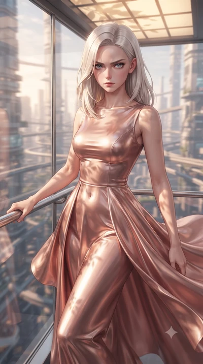 score_9, masterpiece, best quality, ultra-detailed, high-budget anime keyframe, editorial fashion photography, tasteful artistic composition, realistic cosplay photography, Caucasian woman, strictly human ears. close-up cowboy shot from the waist and