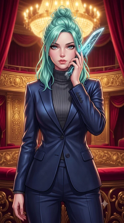 score_9, masterpiece, best quality, ultra-detailed, high-budget anime keyframe, editorial fashion photography, tasteful artistic composition, Japanese woman. close-up cowboy shot from the waist and thighs up, the character dominates the composition, 