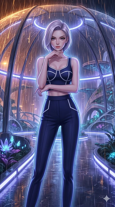 score_9, masterpiece, best quality, ultra-detailed, high-budget anime keyframe, editorial fashion photography, tasteful artistic composition, Caucasian woman, strictly human ears. cowboy shot from the thighs up, character and outfit filling the frame