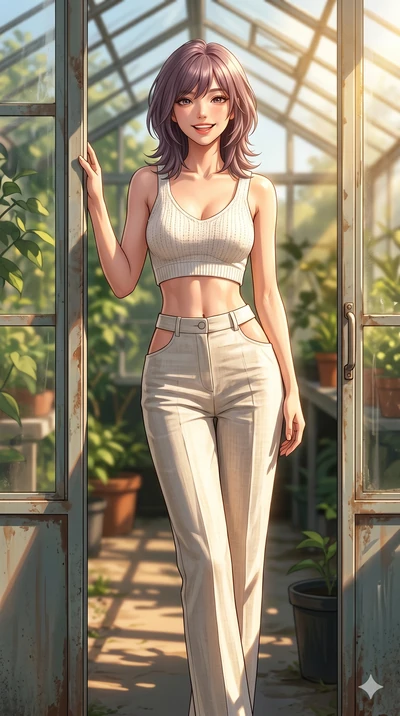 score_9, masterpiece, best quality, ultra-detailed, high-budget anime keyframe, editorial fashion photography, tasteful artistic composition, Japanese woman. cowboy shot from the thighs up, character and outfit filling the frame for maximum editorial