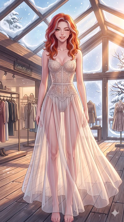 score_9, masterpiece, best quality, ultra-detailed, high-budget anime keyframe, vibrant anime aesthetic, Caucasian woman, strictly human ears. cowboy shot from the thighs up, character and outfit filling the frame for maximum presence. She is standin