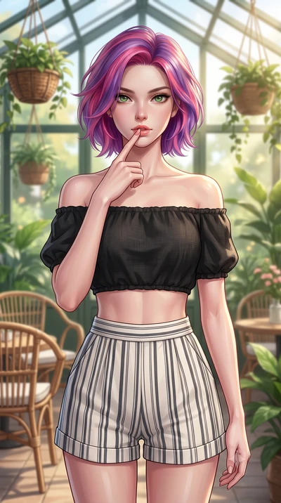 score_9, masterpiece, best quality, ultra-detailed, high-budget anime keyframe, editorial fashion photography, tasteful artistic composition, Caucasian woman woman. close-up cowboy shot from the waist and thighs up, the character dominates the compos
