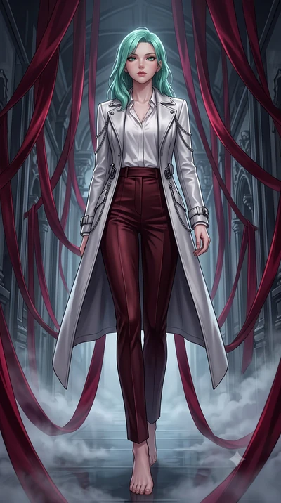 score_9, masterpiece, best quality, ultra-detailed, high-budget anime keyframe, editorial fashion photography, tasteful artistic composition, Japanese woman. low angle full-body shot from head to toe showing her feet, filling the entire 9:16 vertical