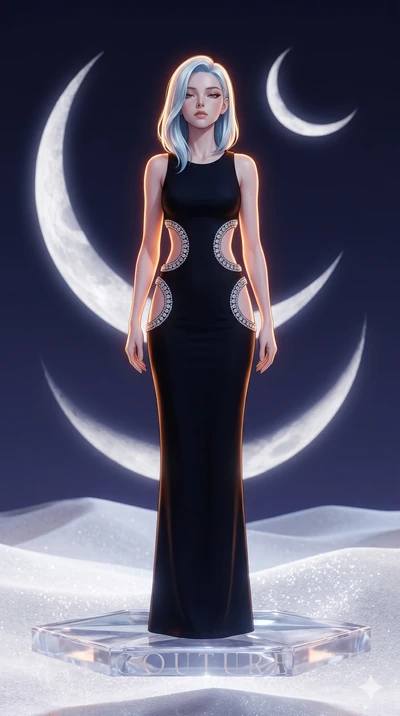 score_9, masterpiece, best quality, ultra-detailed, high-budget anime keyframe, editorial fashion photography, tasteful artistic composition, Korean woman. cowboy shot from the thighs up, character and outfit filling the frame for maximum editorial p