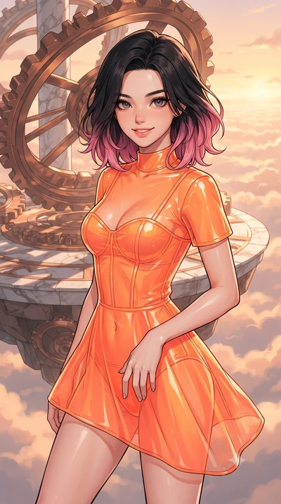 score_9, masterpiece, best quality, ultra-detailed, high-budget anime keyframe, editorial fashion photography, tasteful artistic composition, gorgeous anime illustration, with clean line-art, distinct ink outlines, and high-contrast stereoscopic dept