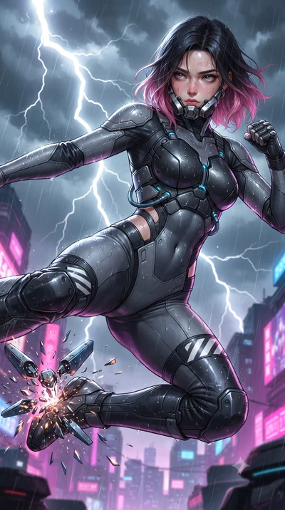 score_9, masterpiece, best quality, ultra-detailed, high-budget anime keyframe, editorial fashion photography, tasteful artistic composition, Korean woman. close-up cowboy shot from the waist and thighs up, the character dominates the composition, fi