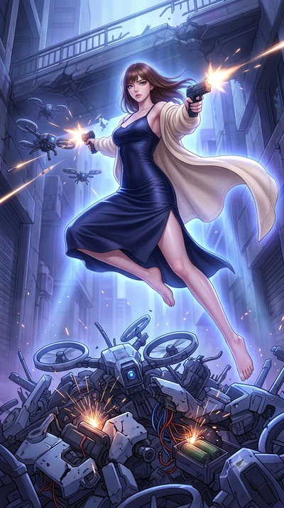 score_9, masterpiece, best quality, ultra-detailed, high-budget anime keyframe, editorial fashion photography, tasteful artistic composition, Korean woman. low angle full-body shot from head to toe showing her feet, filling the entire 9:16 vertical f