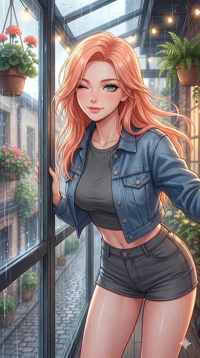 score_9, masterpiece, best quality, ultra-detailed, high-budget anime keyframe, vibrant anime aesthetic, Japanese woman. close-up cowboy shot from the waist and thighs up, the character dominates the composition, filling the frame with her large pres