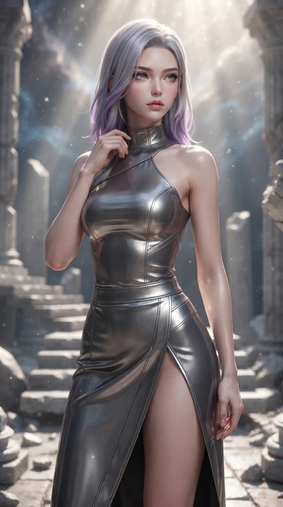 score_9, masterpiece, best quality, ultra-detailed, high-budget anime keyframe, editorial fashion photography, tasteful artistic composition, Caucasian woman. close-up cowboy shot from the waist and thighs up, the character dominates the composition,