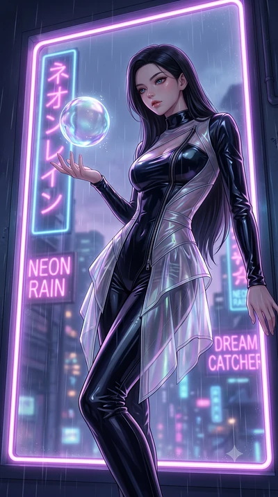score_9, masterpiece, best quality, ultra-detailed, High-budget Anime Keyframe, East Asian woman. Low angle cowboy shot filling the entire 9:16 frame with her statuesque presence. Scenario 318: reaching out to catch a floating sphere of liquid light 