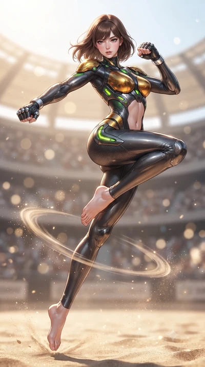 score_9, masterpiece, best quality, ultra-detailed, high-budget anime keyframe, editorial fashion photography, tasteful artistic composition, Korean woman. low angle full-body shot from head to toe showing her feet, filling the entire 9:16 vertical f